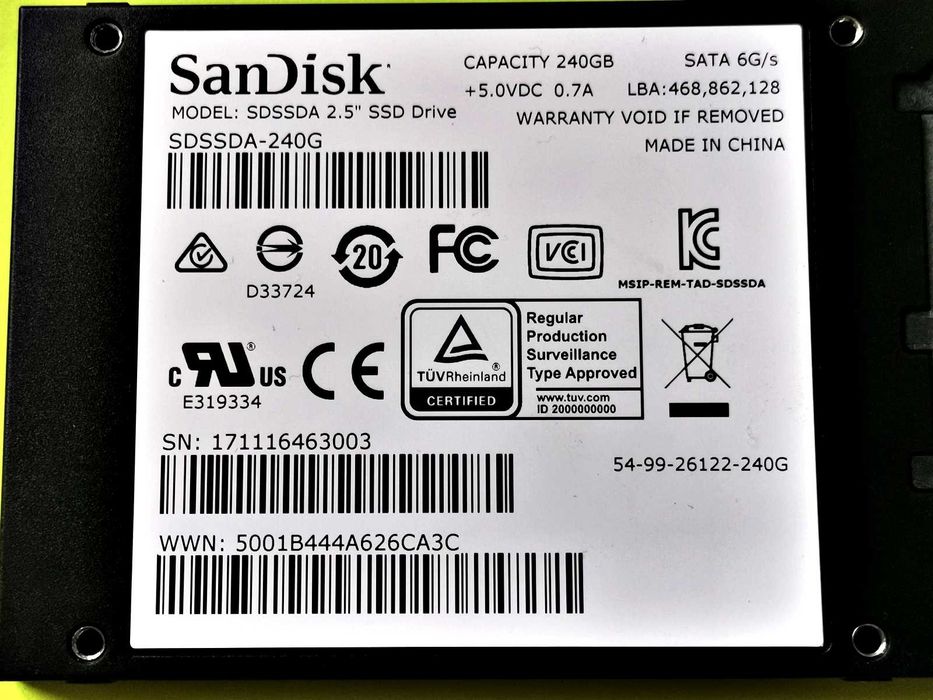 SSD 240GB SanDisk PLus