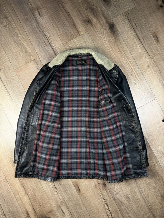 Шкіряна куртка Brogden Vintage Leather Jacket Овчина Гіпі XL
