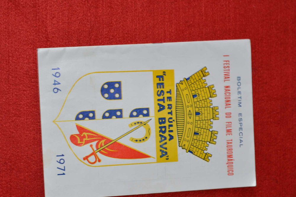 I Festival Nacional do Filme Tauromáquico - 1971 PROGRAMA + BILHETE ENTRADA