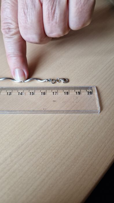 Damska srebrną bransoletkę długość 18 cm