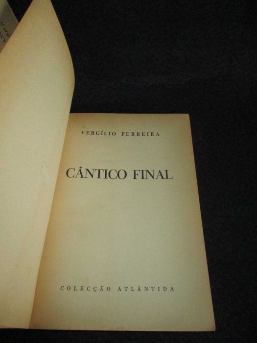 Livro Cântico Final Vergílio Ferreira 1ª edição 1960