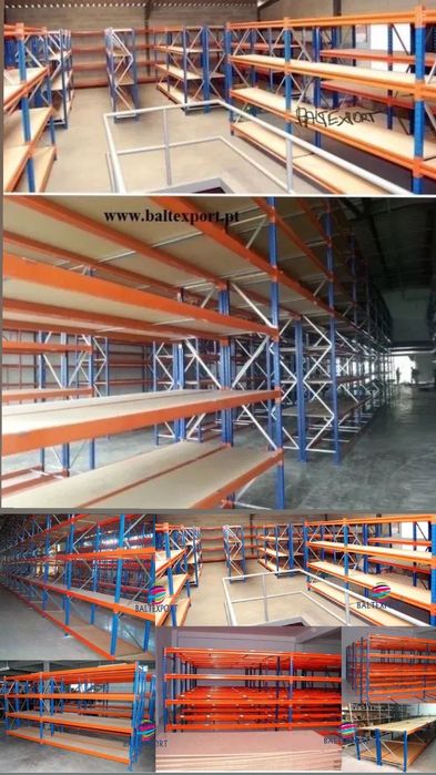 Estante Encaixe Prateleiras Metálicas Arquivo Pastas /Arrumação Caixas