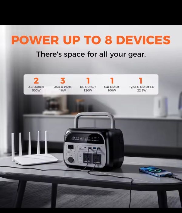 РОЗПРОДАЖ станція LiFePO4 / 600w / 346wh /Швидка зарядка /чистий синус