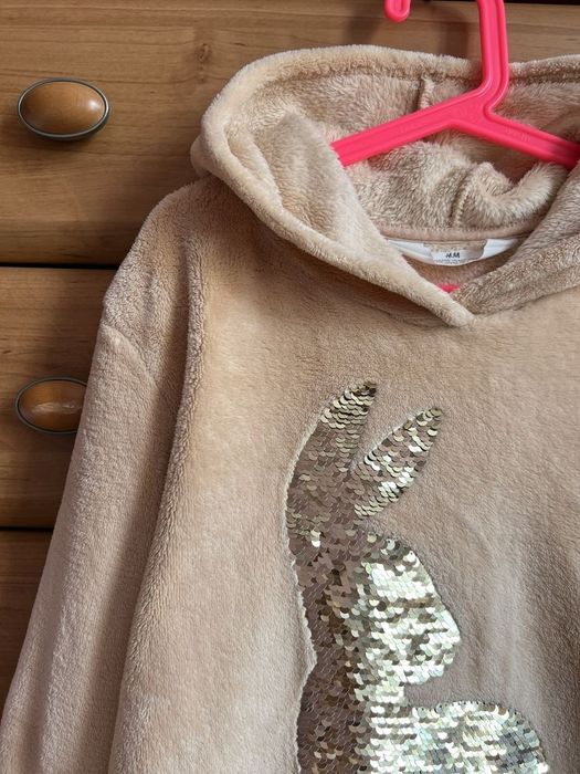 Плюшева кофта, толстовка, худі H&M на дівчинку 8-9Y (134-140cm)