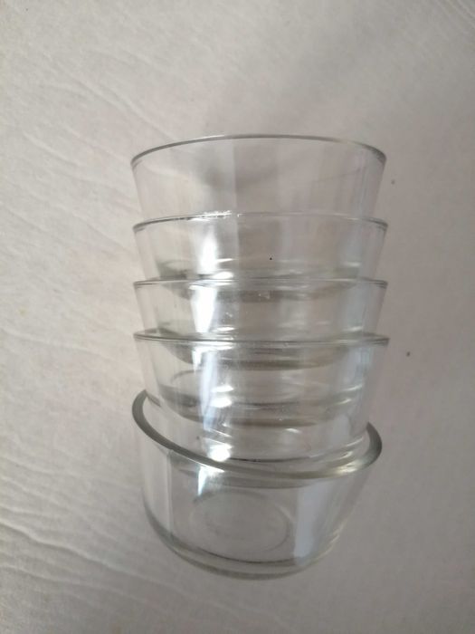 conjunto de 5 taças em vidro