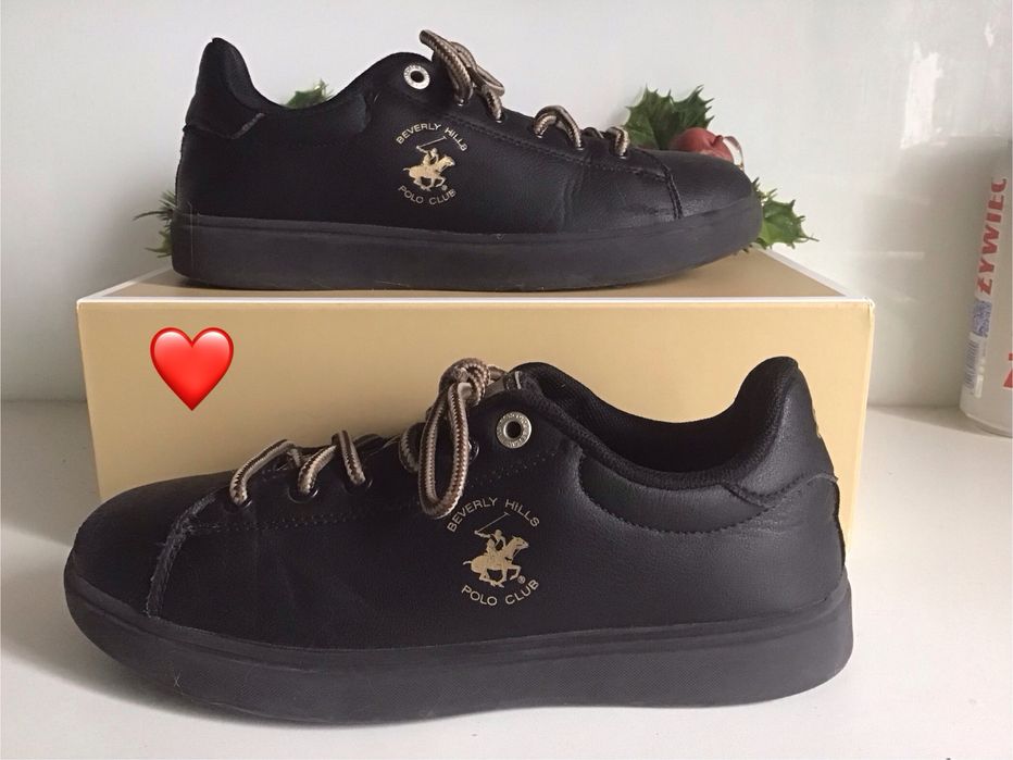 Czarne sneakersy Buty sportowe Beverly Hills Polo club. Rozmiar 37 24 cm