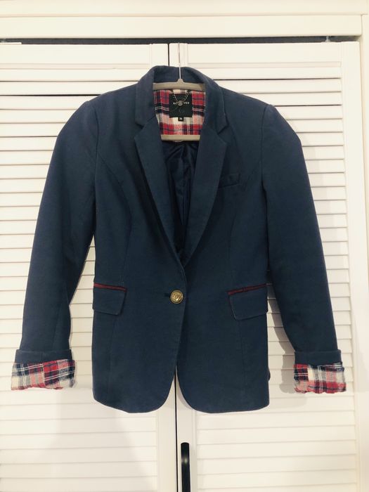 Marynarka granat granatowa krata kratka reserved rozm 36 S