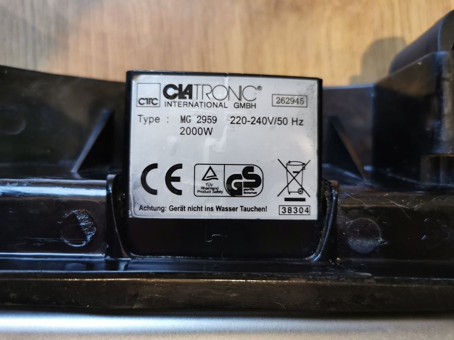 Grill elektryczny CLA Tronic, moc 2000 W, Mysłowice