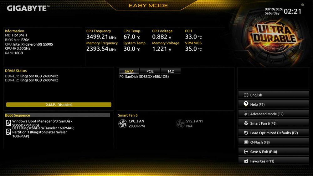 Материнська плата   Socket 1200   Gigabyte H510M H  (rev:1.5)