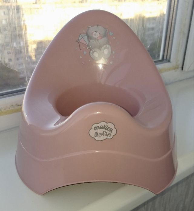 Горшок для девочки розовый maltek baby Новый!