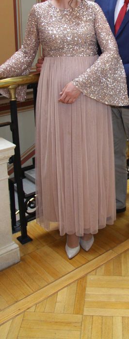 Sukienka Maja Delux taupe