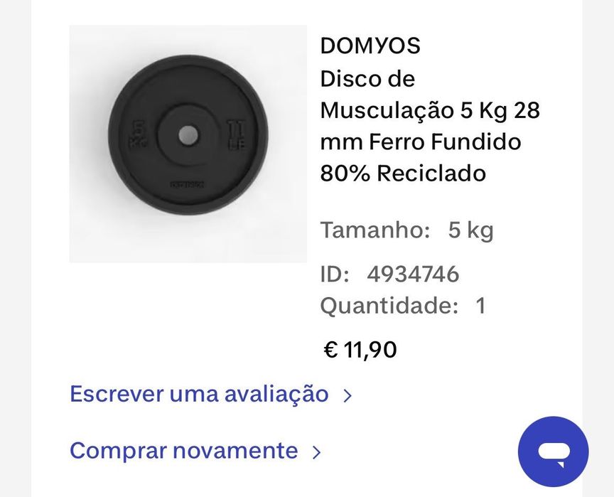 Material de treino