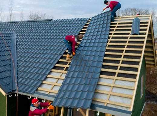 Покрівельні роботи.Монтаж криші,покрівлі.Монтаж металочепериця