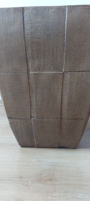 Osłonka na kwiatek duża brązowa