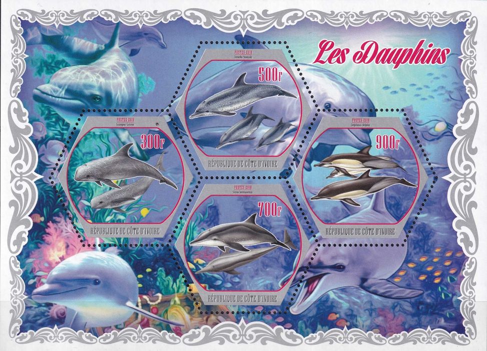 WKS 2018 cena 6,40 zł (4) - fauna, delfiny, arkusz