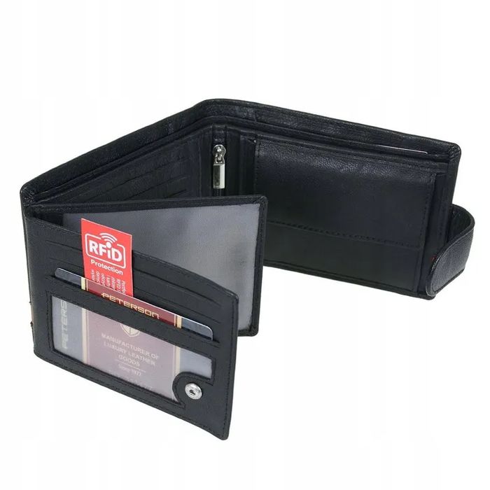 portfel męski skóra naturalna czarny produkt