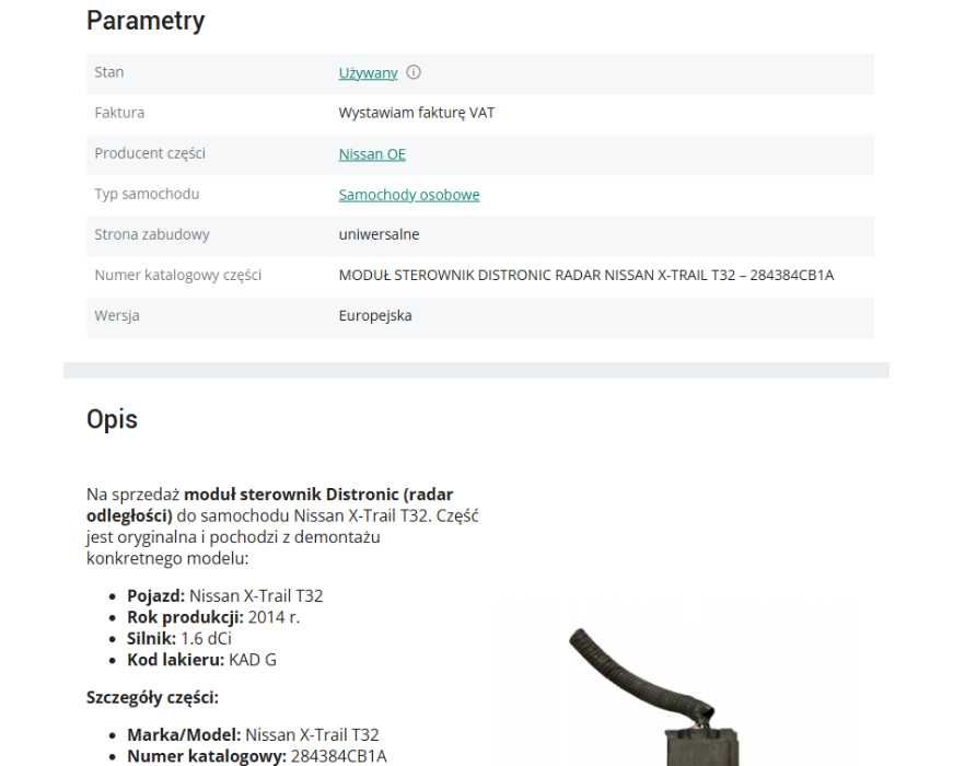 Wystawianie aukcji części samochodowych Allegro Ovoko eBay