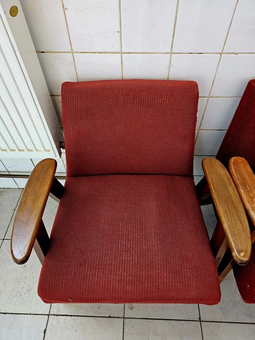 Fotele Chierowski – klasyk PRL | 4 sztuki I vintage drewniane