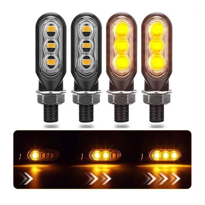 Par de Piscas LED Dinâmicos com Efeito Fluir