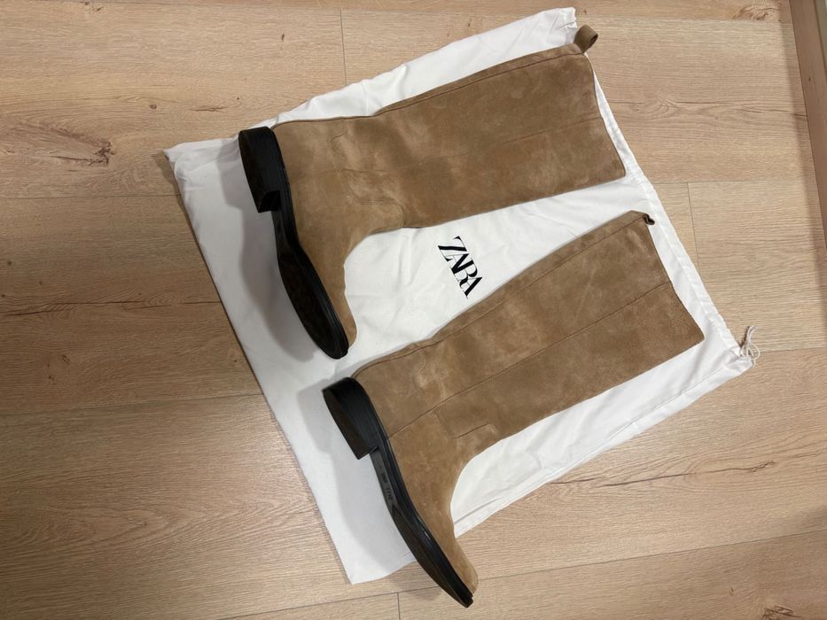 Чоботи із нат.замш. спилку Zara 40 р.