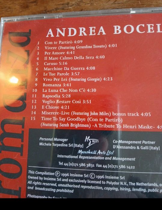Andrea Bocelli - romanza
