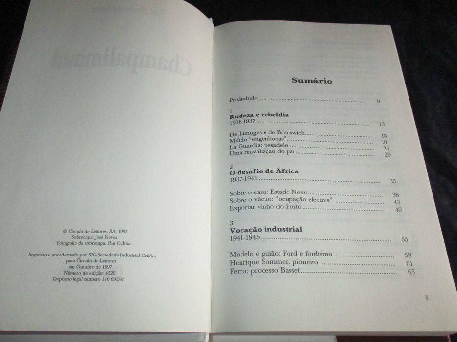 Livro Champalimaud José Freire Antunes Círculo de Leitores