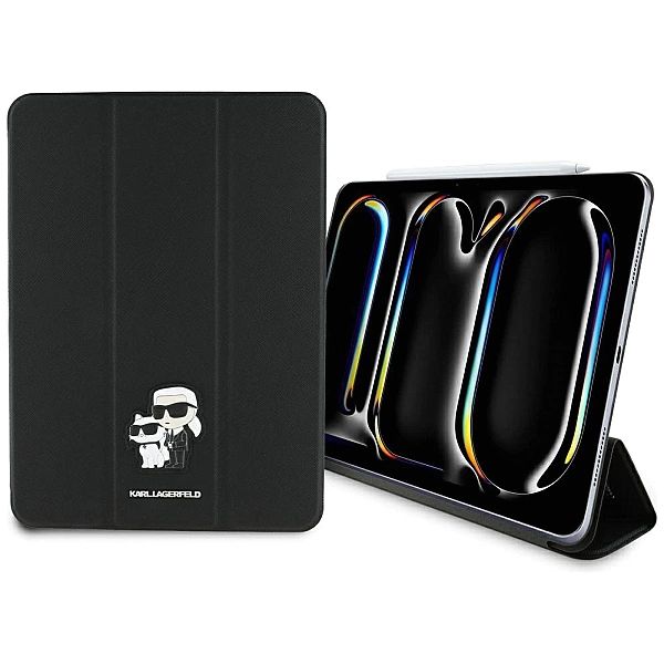 Etui Karl Lagerfeld Saffiano Magnetic Karl & Choupette na iPad Pro 11"