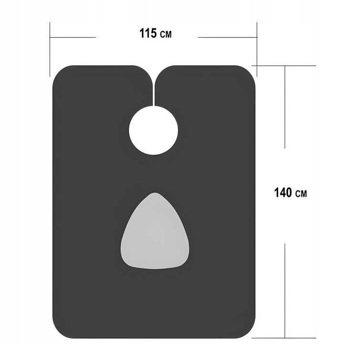 Peleryna Fryzjerska Fartuch Fryzjerski Do Salonu Strzyżenia Czarny