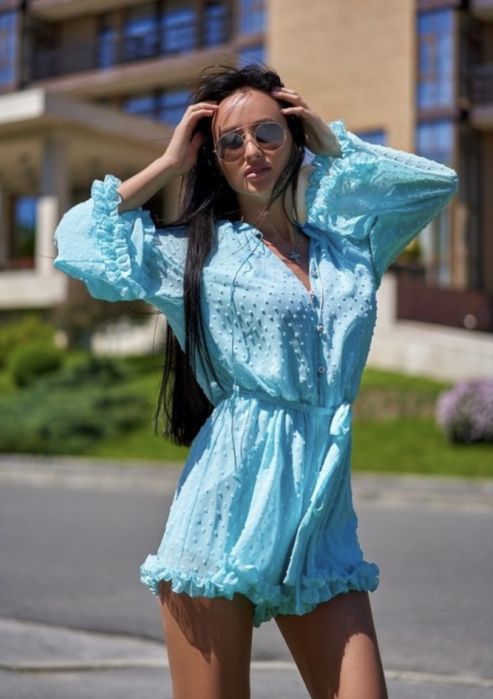 Шифоновый комбинезон платье