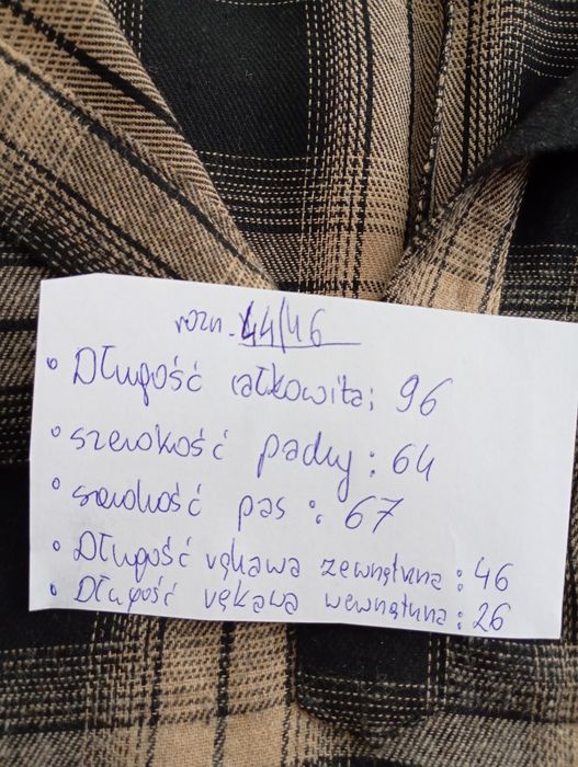 Sukienka damska w kratę 44 46