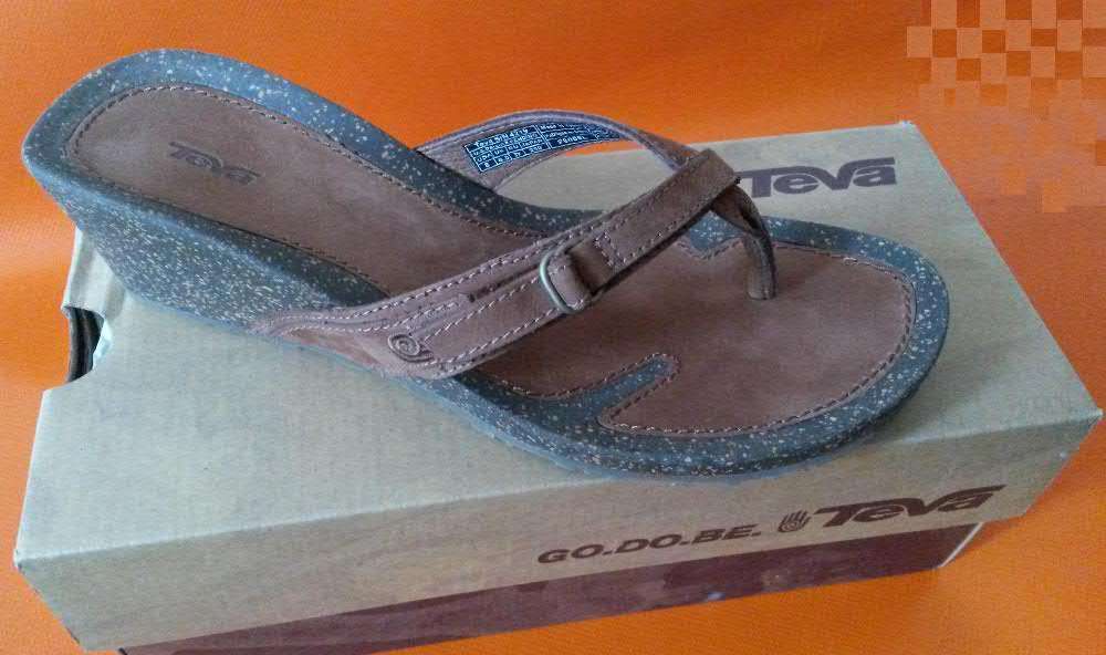 ПРОДАМ Teva Women's Ventura Thong Wedge Leather Flip Flop(Cocoa) US8