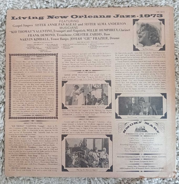 LP Vinil, Living New Orleans 1973