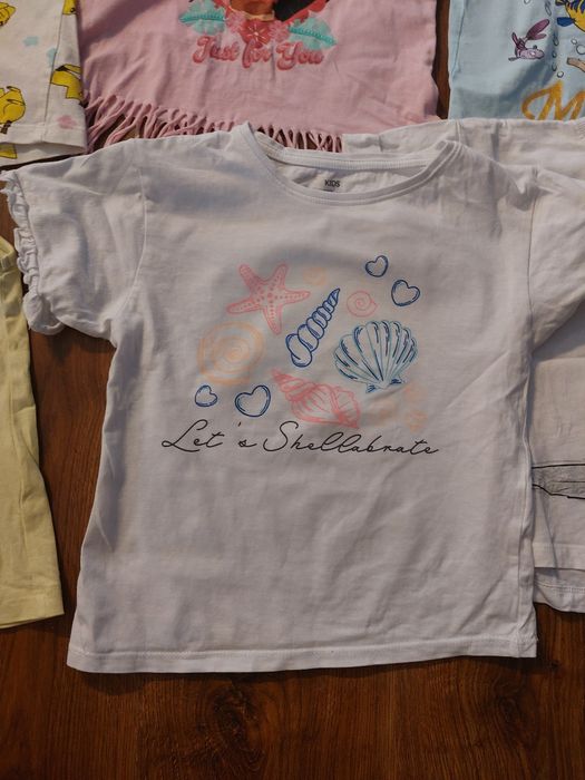 Zestaw 6 bluzek  dla dziewczynki 122