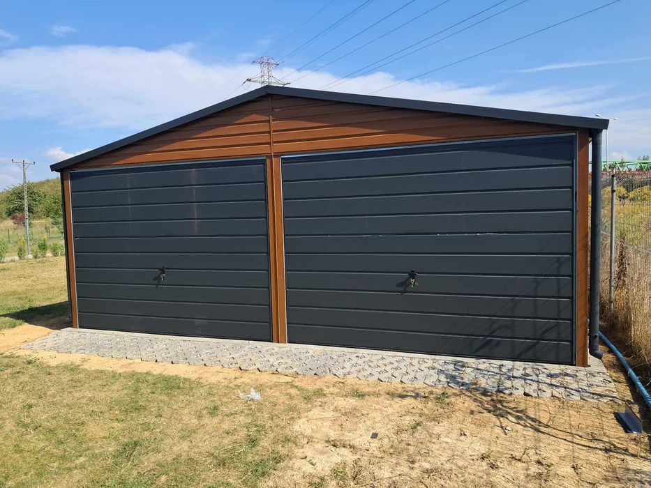 Garaż blaszany 6x5 Wzmocniony PROFILAMI. Producent SZYBKA REALIZACJA