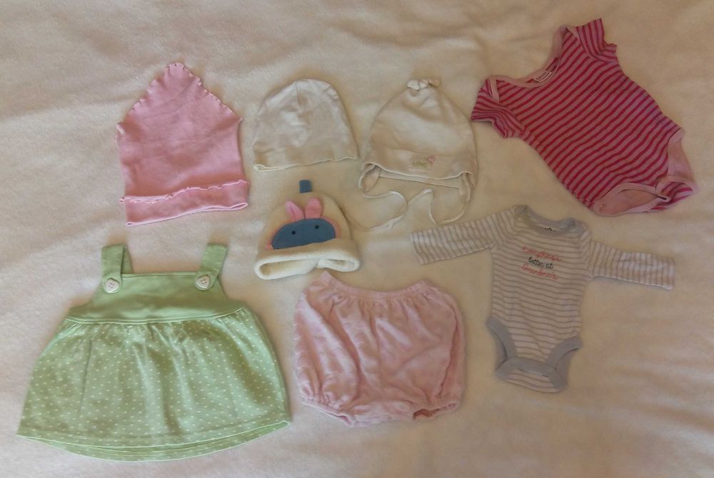 Ubranka dla dziewczynki (0-3 miesiące) 56, 56-62, 62 (17szt.) (Odzież)