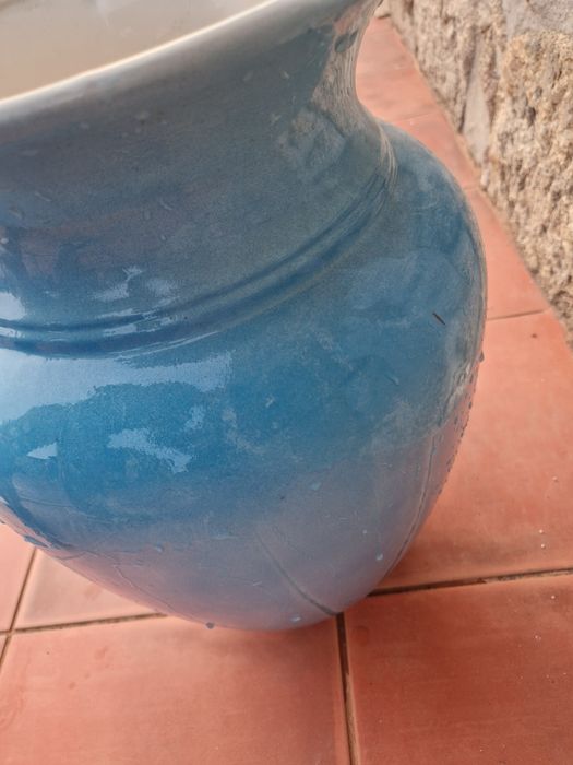 Vaso ceramica azul