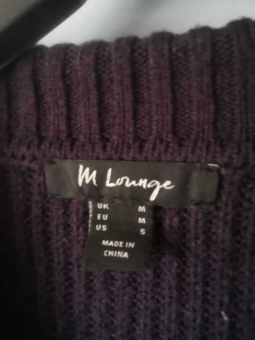 Granatowy komplet spódnica i sweter XL