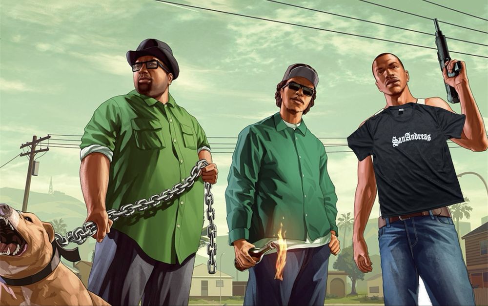 Футболка чоловіча San Andreas gta