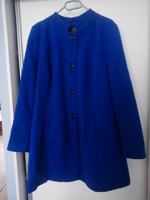 Płaszcz płaszczyk oversize habrowy jesienny XXL rozkloszowany