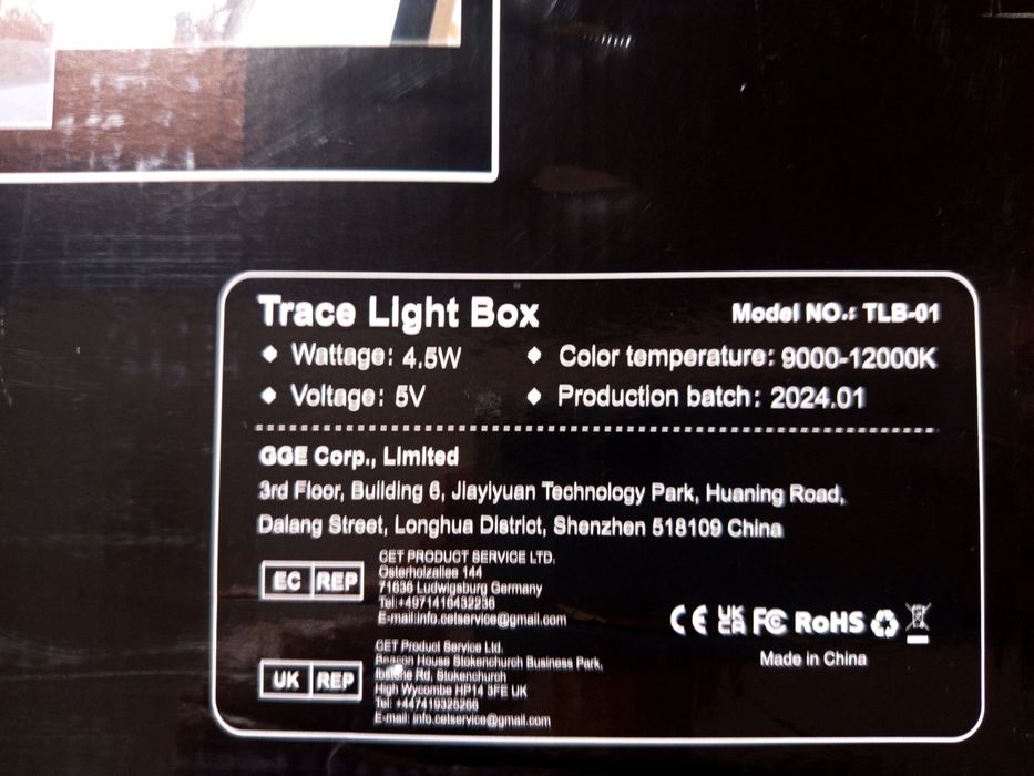 Podświetlana tablica kreślarska do rysowania  A4