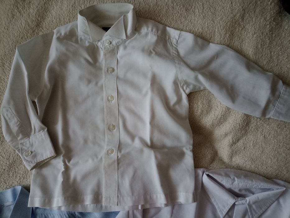 Koszula elegancka biała dla rocznego dziecka 12 miesięcy,