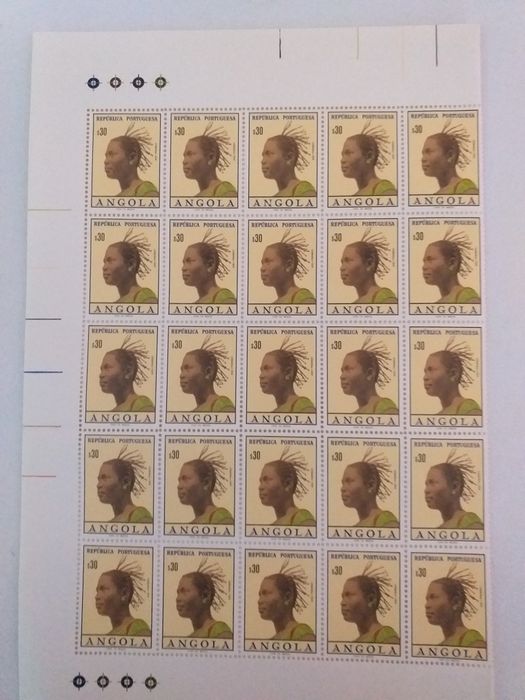 Folhas de selos das ex. colonias portuguesas