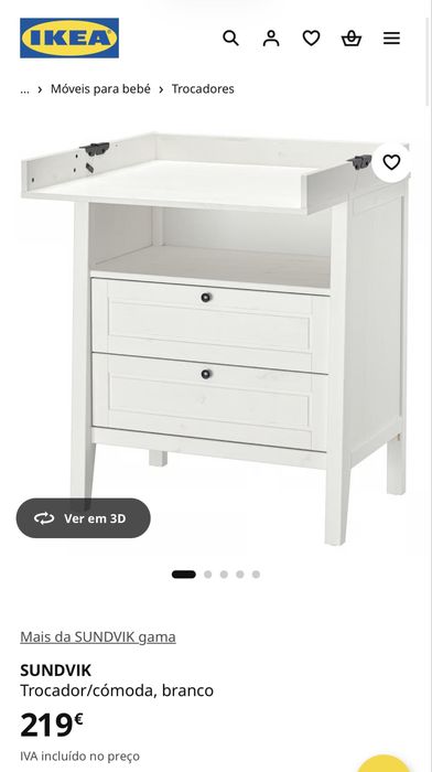 Trocador/comoda para bebé IKEA