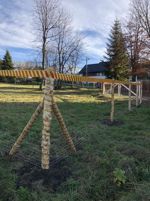 Siatka leśna stemple ogrodzenie budowlane płot ogrodzenie tymczasowe