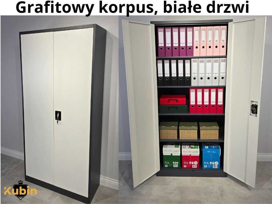 Szafa metalowa do warsztatu, garażu piwnicy, pralni. Duża i solidna