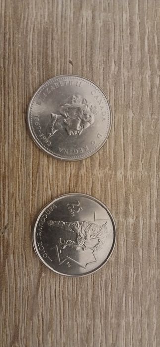 2 moedas 25cents canada otimo estado