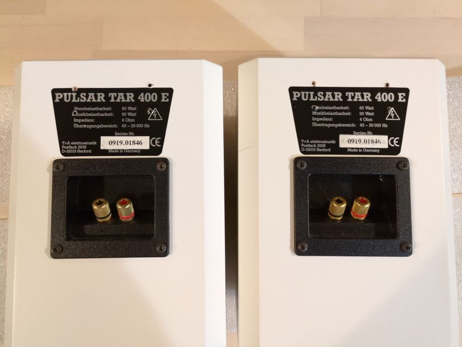 Zestaw Hi-Fi Kolumny 2+1: T+A PULSAR TAR 400E +TAV 500 /2x60W+80W/4 om