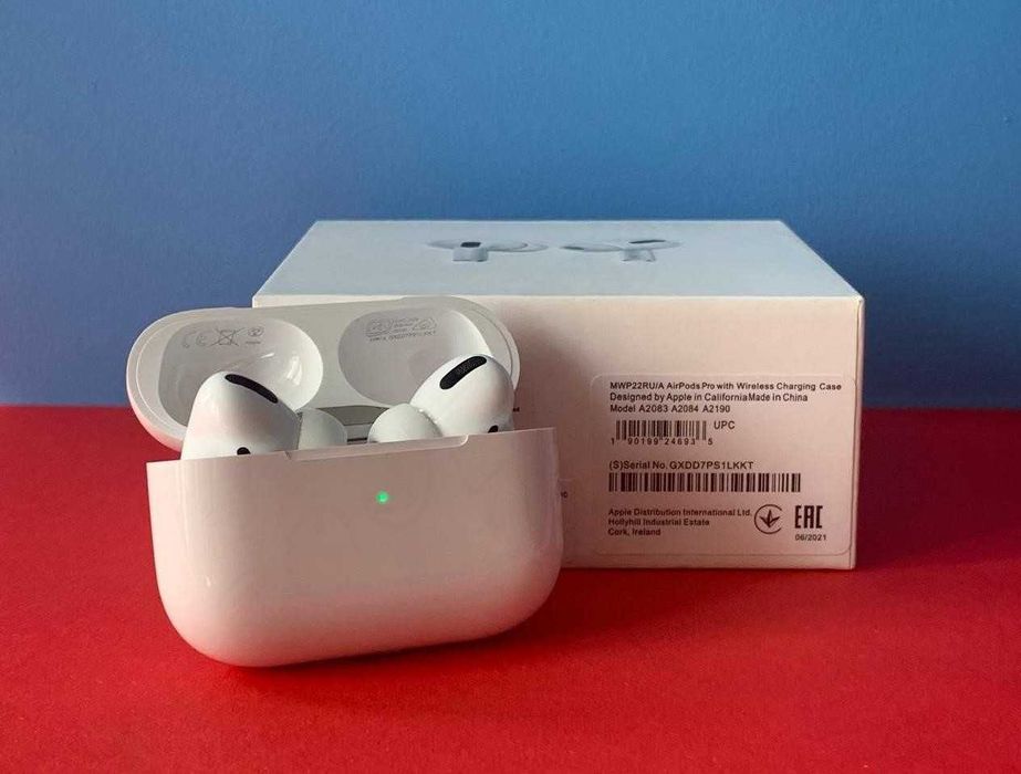 Наушники Беспроводные АирПодс Pro без шумки 1в1 Lux +чехол