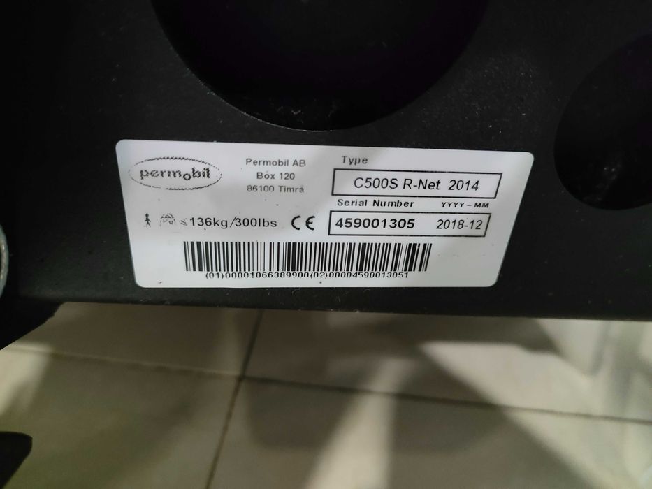 Permobil C500S (12/2018) Full Electric | Baixa Quilometragem | Extras