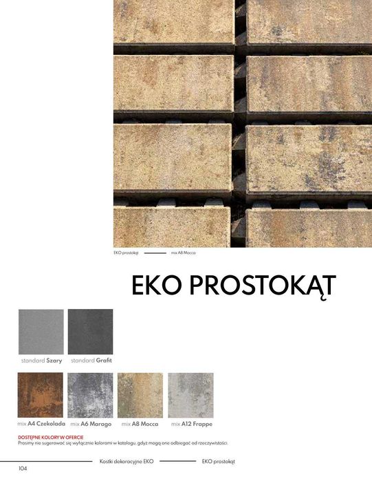 Kostka brukowa eko Prostokąt KOST-BET- sprzedaż kostki brukowej